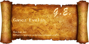 Gancz Evelin névjegykártya